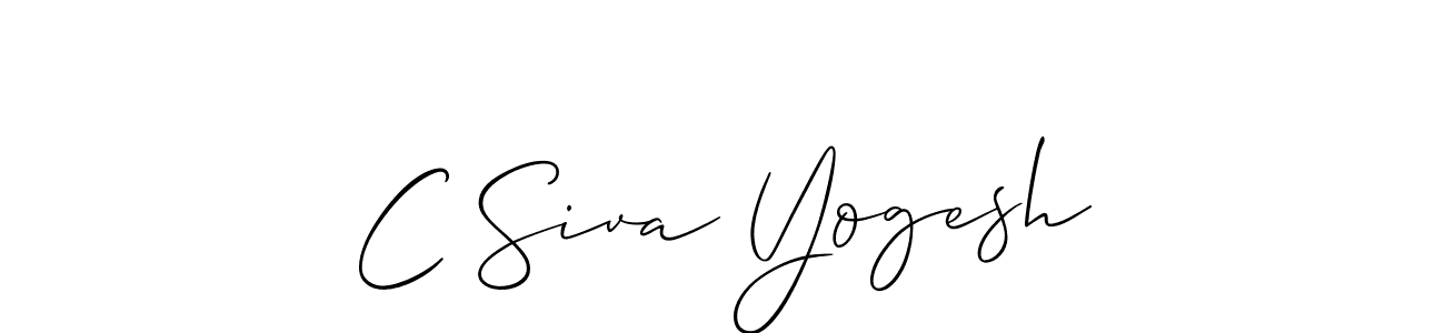 You should practise on your own different ways (Allison_Script) to write your name (C Siva Yogesh) in signature. don't let someone else do it for you. C Siva Yogesh signature style 2 images and pictures png
