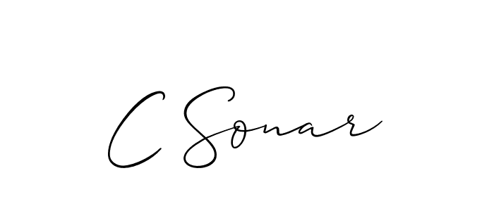 Create a beautiful signature design for name C Sonar. With this signature (Allison_Script) fonts, you can make a handwritten signature for free. C Sonar signature style 2 images and pictures png