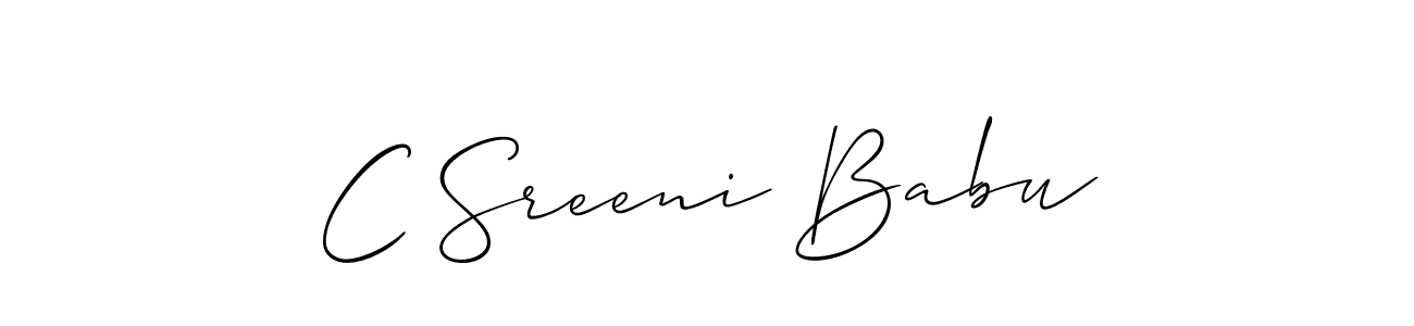 You can use this online signature creator to create a handwritten signature for the name C Sreeni Babu. This is the best online autograph maker. C Sreeni Babu signature style 2 images and pictures png