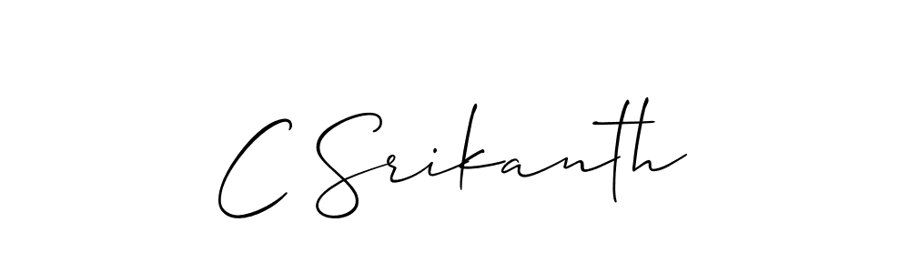 How to make C Srikanth signature? Allison_Script is a professional autograph style. Create handwritten signature for C Srikanth name. C Srikanth signature style 2 images and pictures png