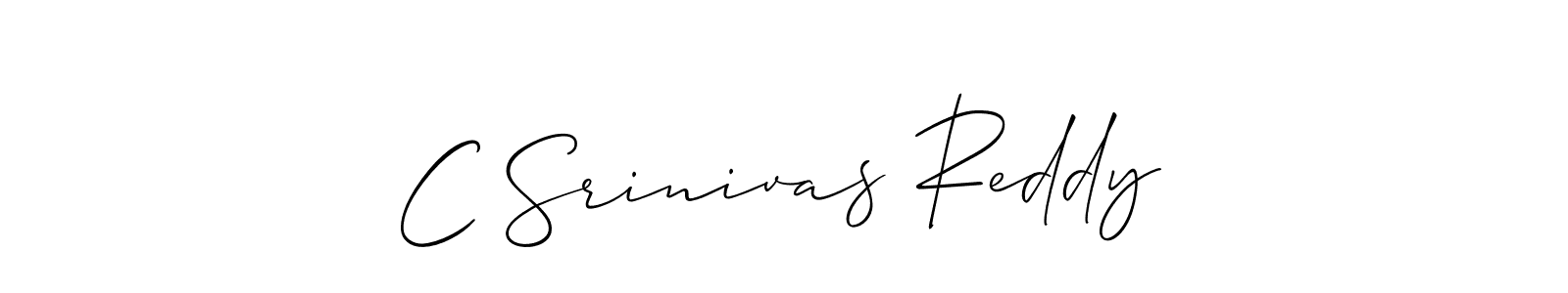 Make a beautiful signature design for name C Srinivas Reddy. With this signature (Allison_Script) style, you can create a handwritten signature for free. C Srinivas Reddy signature style 2 images and pictures png