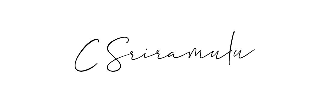 Also we have C Sriramulu name is the best signature style. Create professional handwritten signature collection using Allison_Script autograph style. C Sriramulu signature style 2 images and pictures png