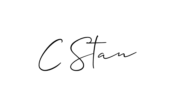 How to make C Stan name signature. Use Allison_Script style for creating short signs online. This is the latest handwritten sign. C Stan signature style 2 images and pictures png