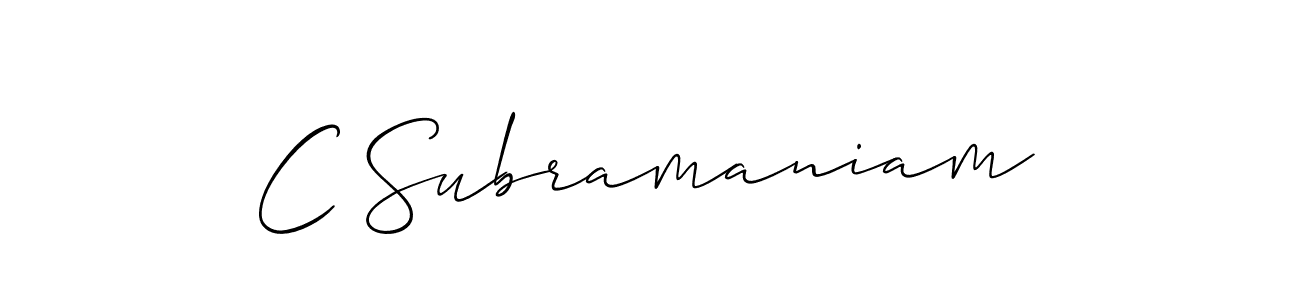Once you've used our free online signature maker to create your best signature Allison_Script style, it's time to enjoy all of the benefits that C Subramaniam name signing documents. C Subramaniam signature style 2 images and pictures png
