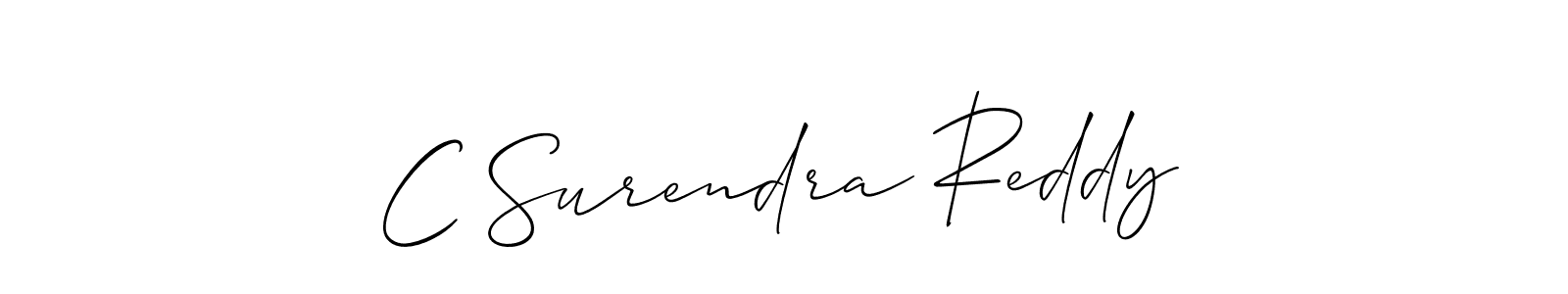 Also You can easily find your signature by using the search form. We will create C Surendra Reddy name handwritten signature images for you free of cost using Allison_Script sign style. C Surendra Reddy signature style 2 images and pictures png