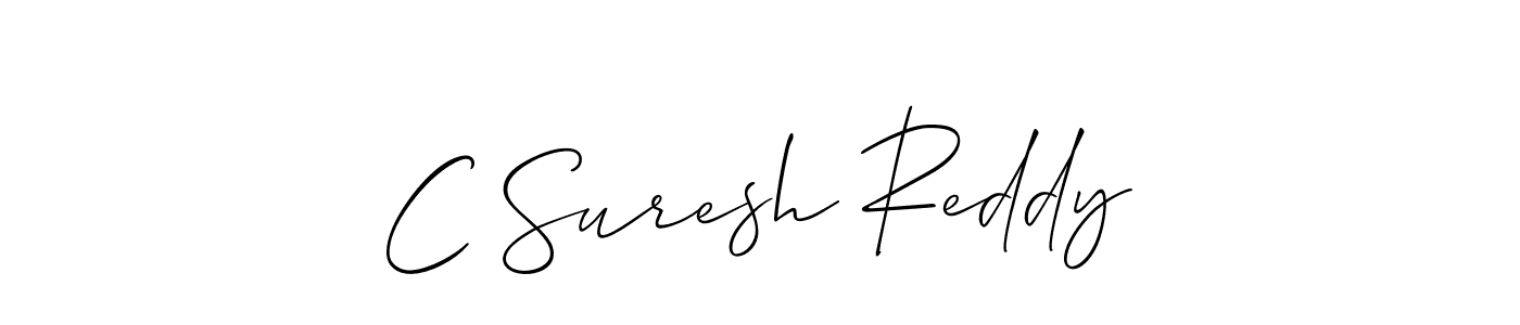 Use a signature maker to create a handwritten signature online. With this signature software, you can design (Allison_Script) your own signature for name C Suresh Reddy. C Suresh Reddy signature style 2 images and pictures png