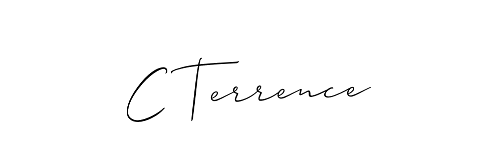 Allison_Script is a professional signature style that is perfect for those who want to add a touch of class to their signature. It is also a great choice for those who want to make their signature more unique. Get C Terrence name to fancy signature for free. C Terrence signature style 2 images and pictures png
