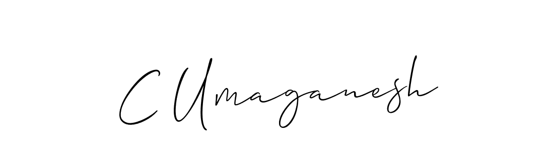 Make a beautiful signature design for name C Umaganesh. With this signature (Allison_Script) style, you can create a handwritten signature for free. C Umaganesh signature style 2 images and pictures png