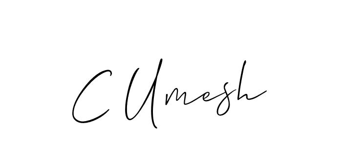 Design your own signature with our free online signature maker. With this signature software, you can create a handwritten (Allison_Script) signature for name C Umesh. C Umesh signature style 2 images and pictures png
