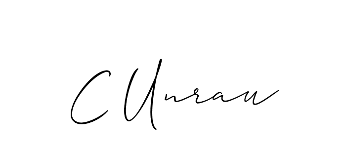 Make a beautiful signature design for name C Unrau. Use this online signature maker to create a handwritten signature for free. C Unrau signature style 2 images and pictures png