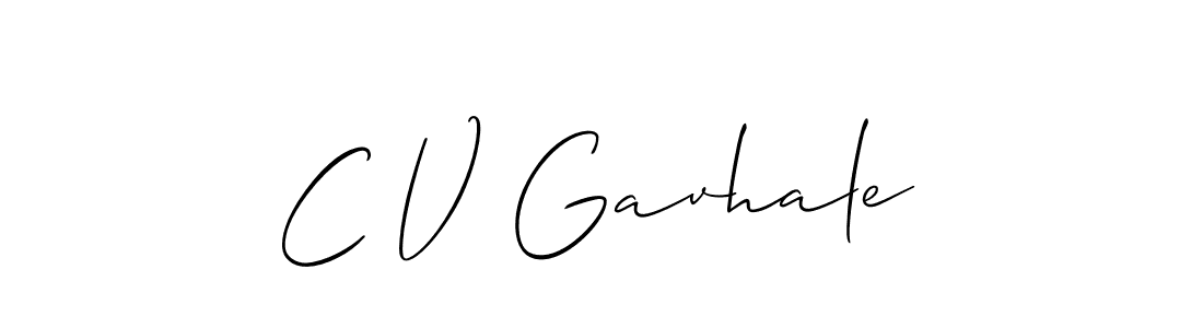 Best and Professional Signature Style for C V Gavhale. Allison_Script Best Signature Style Collection. C V Gavhale signature style 2 images and pictures png