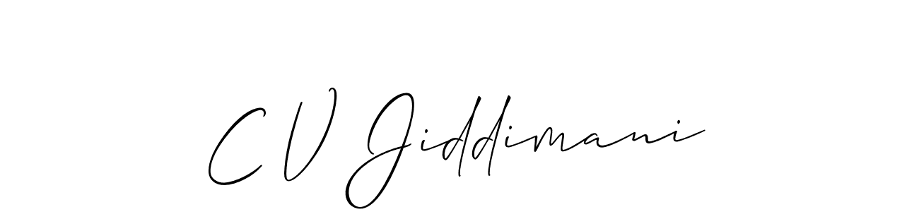 Make a beautiful signature design for name C V Jiddimani. With this signature (Allison_Script) style, you can create a handwritten signature for free. C V Jiddimani signature style 2 images and pictures png