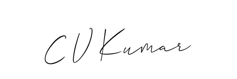 Create a beautiful signature design for name C V Kumar. With this signature (Allison_Script) fonts, you can make a handwritten signature for free. C V Kumar signature style 2 images and pictures png