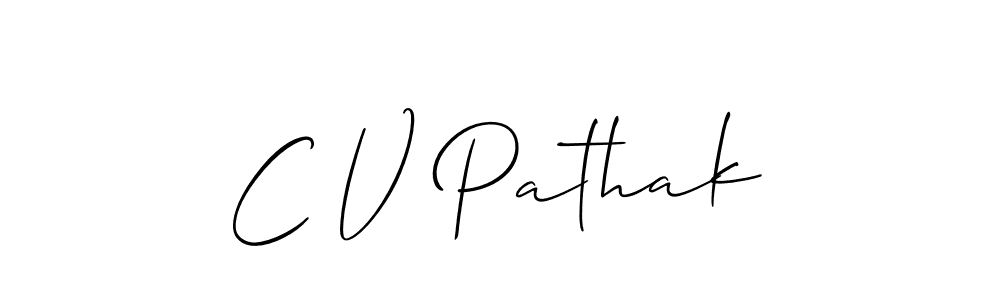 Design your own signature with our free online signature maker. With this signature software, you can create a handwritten (Allison_Script) signature for name C V Pathak. C V Pathak signature style 2 images and pictures png