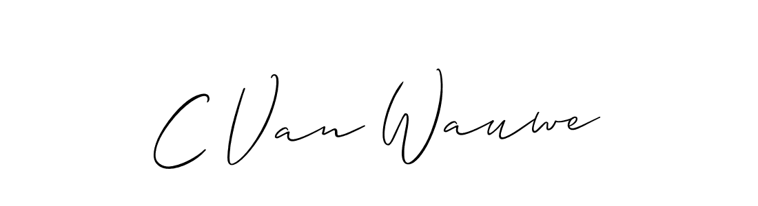 if you are searching for the best signature style for your name C Van Wauwe. so please give up your signature search. here we have designed multiple signature styles  using Allison_Script. C Van Wauwe signature style 2 images and pictures png