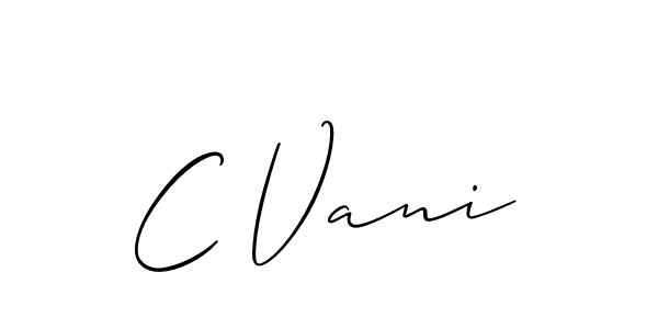 Make a beautiful signature design for name C Vani. Use this online signature maker to create a handwritten signature for free. C Vani signature style 2 images and pictures png