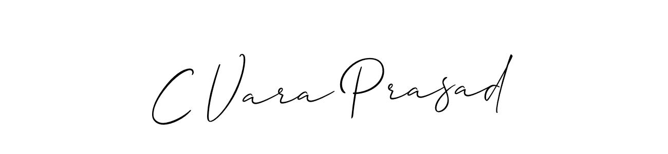 It looks lik you need a new signature style for name C Vara Prasad. Design unique handwritten (Allison_Script) signature with our free signature maker in just a few clicks. C Vara Prasad signature style 2 images and pictures png