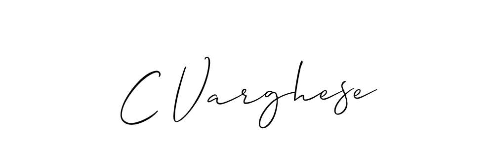Also we have C Varghese name is the best signature style. Create professional handwritten signature collection using Allison_Script autograph style. C Varghese signature style 2 images and pictures png