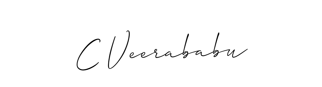 Design your own signature with our free online signature maker. With this signature software, you can create a handwritten (Allison_Script) signature for name C Veerababu. C Veerababu signature style 2 images and pictures png