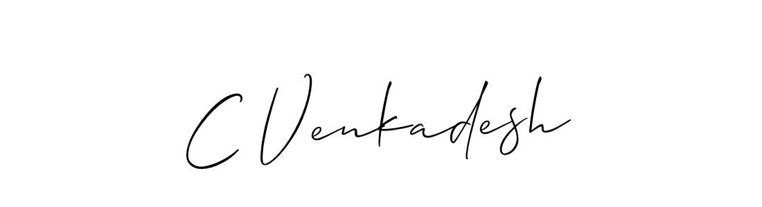 Design your own signature with our free online signature maker. With this signature software, you can create a handwritten (Allison_Script) signature for name C Venkadesh. C Venkadesh signature style 2 images and pictures png