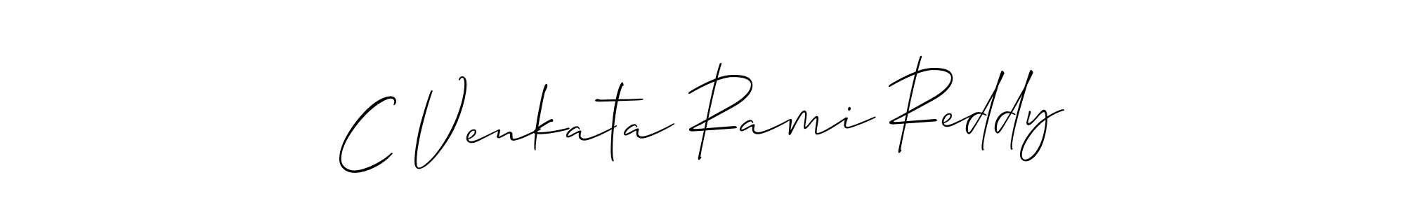 Also we have C Venkata Rami Reddy name is the best signature style. Create professional handwritten signature collection using Allison_Script autograph style. C Venkata Rami Reddy signature style 2 images and pictures png