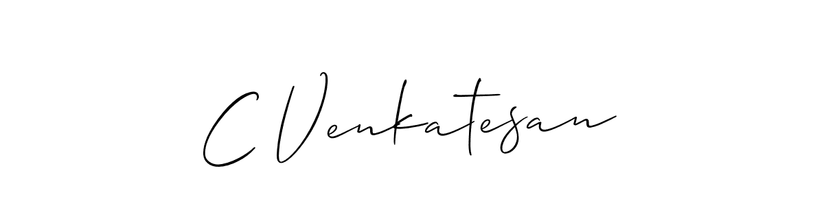 Design your own signature with our free online signature maker. With this signature software, you can create a handwritten (Allison_Script) signature for name C Venkatesan. C Venkatesan signature style 2 images and pictures png