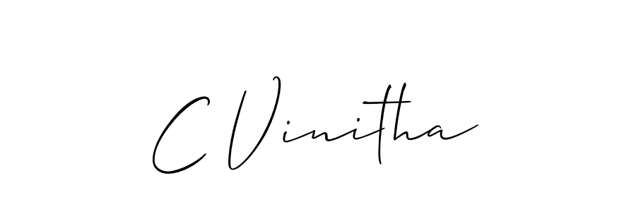 Create a beautiful signature design for name C Vinitha. With this signature (Allison_Script) fonts, you can make a handwritten signature for free. C Vinitha signature style 2 images and pictures png