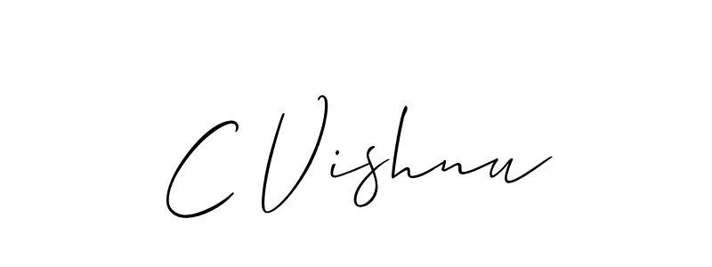 Create a beautiful signature design for name C Vishnu. With this signature (Allison_Script) fonts, you can make a handwritten signature for free. C Vishnu signature style 2 images and pictures png