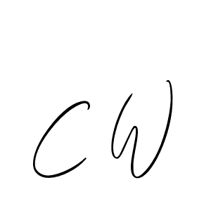 C W stylish signature style. Best Handwritten Sign (Allison_Script) for my name. Handwritten Signature Collection Ideas for my name C W. C W signature style 2 images and pictures png