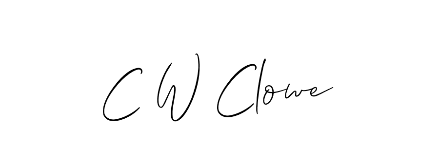 Once you've used our free online signature maker to create your best signature Allison_Script style, it's time to enjoy all of the benefits that C W Clowe name signing documents. C W Clowe signature style 2 images and pictures png