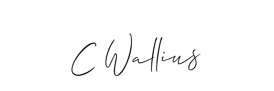 You can use this online signature creator to create a handwritten signature for the name C Wallius. This is the best online autograph maker. C Wallius signature style 2 images and pictures png