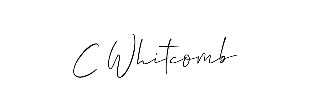 You should practise on your own different ways (Allison_Script) to write your name (C Whitcomb) in signature. don't let someone else do it for you. C Whitcomb signature style 2 images and pictures png