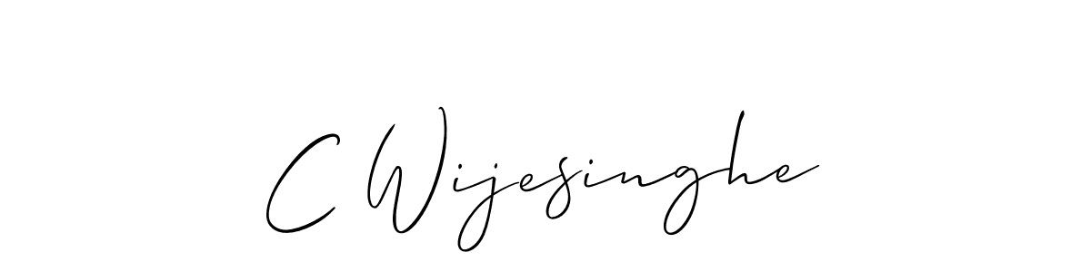 How to make C Wijesinghe name signature. Use Allison_Script style for creating short signs online. This is the latest handwritten sign. C Wijesinghe signature style 2 images and pictures png