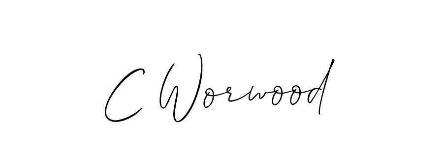 How to make C Worwood name signature. Use Allison_Script style for creating short signs online. This is the latest handwritten sign. C Worwood signature style 2 images and pictures png