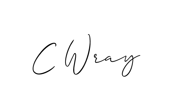 Use a signature maker to create a handwritten signature online. With this signature software, you can design (Allison_Script) your own signature for name C Wray. C Wray signature style 2 images and pictures png