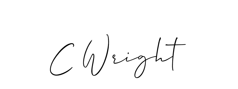 You should practise on your own different ways (Allison_Script) to write your name (C Wright) in signature. don't let someone else do it for you. C Wright signature style 2 images and pictures png