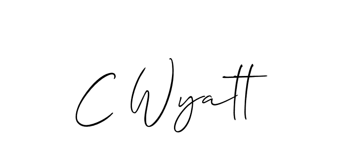 Also we have C Wyatt name is the best signature style. Create professional handwritten signature collection using Allison_Script autograph style. C Wyatt signature style 2 images and pictures png