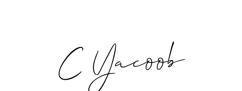 Best and Professional Signature Style for C Yacoob. Allison_Script Best Signature Style Collection. C Yacoob signature style 2 images and pictures png