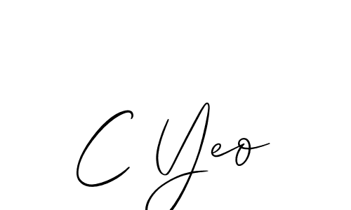 You should practise on your own different ways (Allison_Script) to write your name (C Yeo) in signature. don't let someone else do it for you. C Yeo signature style 2 images and pictures png