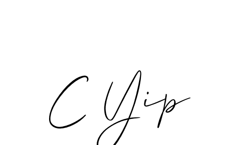 It looks lik you need a new signature style for name C Yip. Design unique handwritten (Allison_Script) signature with our free signature maker in just a few clicks. C Yip signature style 2 images and pictures png