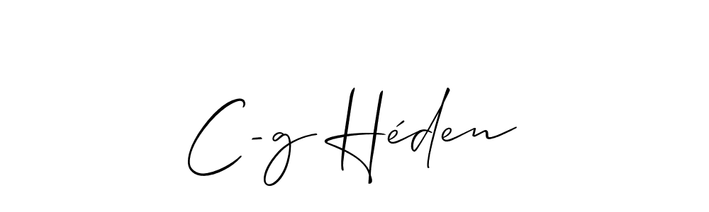if you are searching for the best signature style for your name C-g Héden. so please give up your signature search. here we have designed multiple signature styles  using Allison_Script. C-g Héden signature style 2 images and pictures png