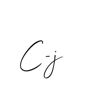 Use a signature maker to create a handwritten signature online. With this signature software, you can design (Allison_Script) your own signature for name C-j. C-j signature style 2 images and pictures png