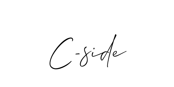 How to Draw C-side signature style? Allison_Script is a latest design signature styles for name C-side. C-side signature style 2 images and pictures png