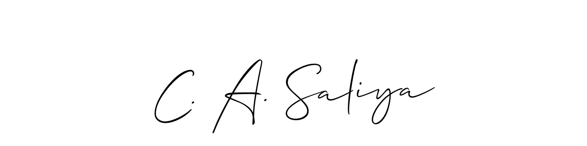 Best and Professional Signature Style for C. A. Saliya. Allison_Script Best Signature Style Collection. C. A. Saliya signature style 2 images and pictures png