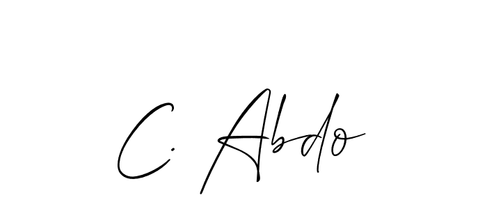 Use a signature maker to create a handwritten signature online. With this signature software, you can design (Allison_Script) your own signature for name C. Abdo. C. Abdo signature style 2 images and pictures png