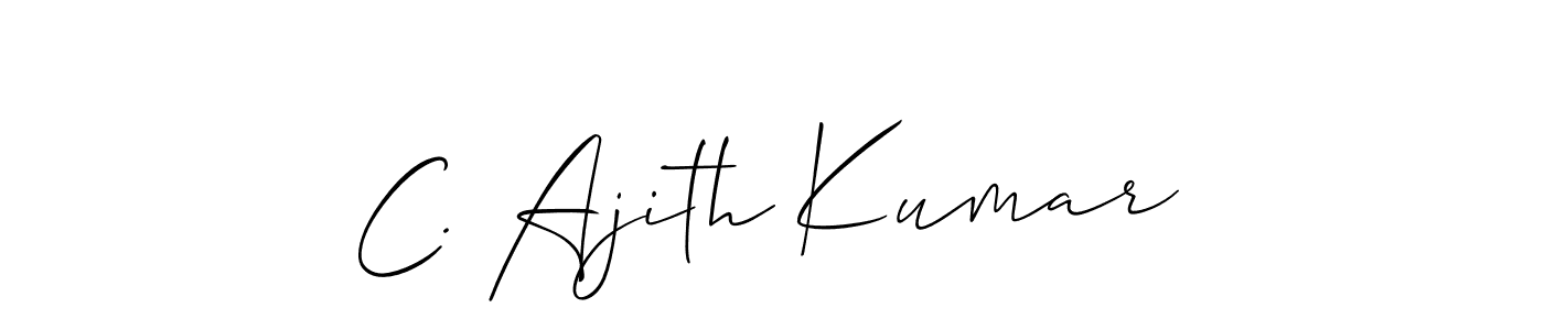 This is the best signature style for the C. Ajith Kumar name. Also you like these signature font (Allison_Script). Mix name signature. C. Ajith Kumar signature style 2 images and pictures png