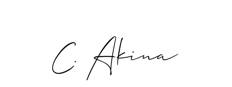 How to make C. Akina signature? Allison_Script is a professional autograph style. Create handwritten signature for C. Akina name. C. Akina signature style 2 images and pictures png