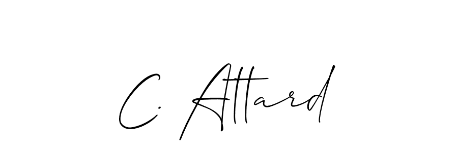 Allison_Script is a professional signature style that is perfect for those who want to add a touch of class to their signature. It is also a great choice for those who want to make their signature more unique. Get C. Attard name to fancy signature for free. C. Attard signature style 2 images and pictures png