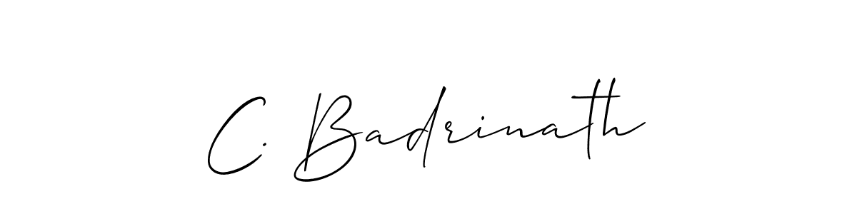 It looks lik you need a new signature style for name C. Badrinath. Design unique handwritten (Allison_Script) signature with our free signature maker in just a few clicks. C. Badrinath signature style 2 images and pictures png