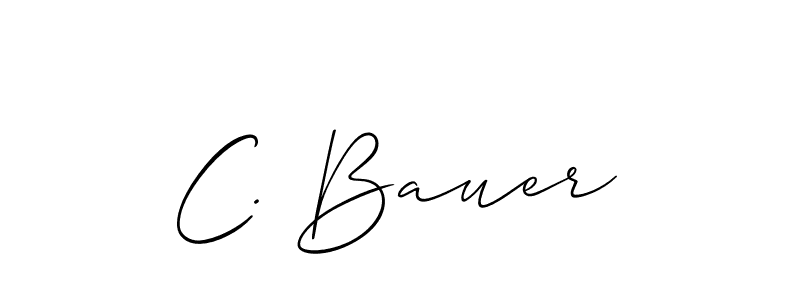 You should practise on your own different ways (Allison_Script) to write your name (C. Bauer) in signature. don't let someone else do it for you. C. Bauer signature style 2 images and pictures png